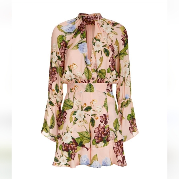 NICHOLAS Pants - Nicholas 100% silk floral evie romper size 8